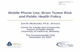 Mobile Phone Use, Brain Tumor Risk and Public Health Policyand