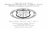 Fifty-Second Annual Hudson-Mohawk Valley Area Mathematics Conference