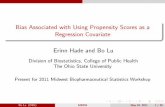 Bias Associated with Using Propensity Scores as a Regression Covariate