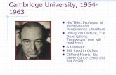 Cambridge University, 1954- 1963