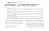 Meta-analysis of arterial oxygen saturation monitoring by pulse