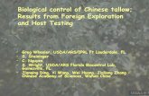 Biological control of Chinese tallow; Results from Foreign