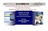 Justifying Security Expenditures in a Tough Economy