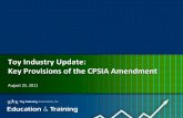 Toy Industry Update: Key Provisions of the CPSIA Amendment