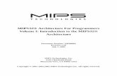 MIPS32® Architecture For Programmers Volume I: Introduction