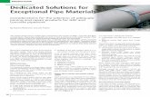 Dedicated Solutions for Exceptional Pipe Materials