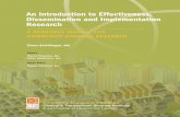 An Introduction to Effectiveness, Dissemination and