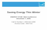Saving Energy This Winter - Home : ENERGY STAR
