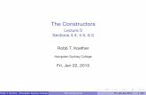 The Constructors - Lecture 5 Sections 4.4, 4.5, 6