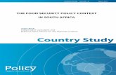 THE FOOD SECURITY POLICY CONTEXT IN SOUTH AFRICA
