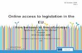 Online access to legislation in the EU