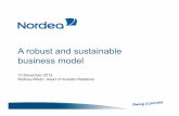 A robust and sustainableA robust and sustainable business model
