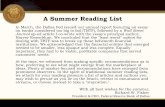 A Summer Reading List - Federal Reserve Bank of Dallas