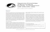 Aguaruna Knowledge of Bird Foraging Ecology: A comparison with