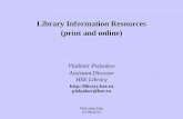 Library Information Resources (print and online)