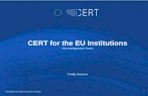 CERT for the EU Institutions - European Parliament