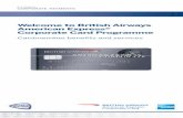 Welcome to British Airways American Express® Corporate Card