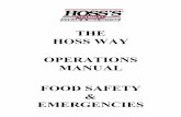THE HOSS WAY OPERATIONS MANUAL FOOD SAFETY EMERGENCIES