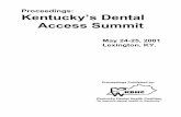 Proceedings: Kentuckyâ€™s Dental Access Summit