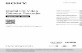 Sony Handycam Full HD Camcorder Manual