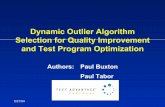 Dynamic Outlier Algorithm Selection for Quality Improvement