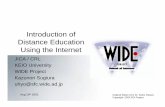 Introduction of Distance Education Using the Internet