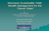 Maximum Sustainable Yield: Wealth Management for the â€œOwner