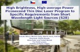 High Brightness, High-average Power Picosecond Thin Disc Laser