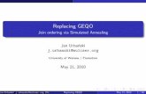 Replacing GEQO - Join ordering via Simulated Annealing