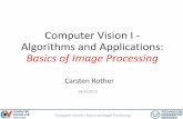 Computer Vision I - Algorithms and Applications: Basics of Image