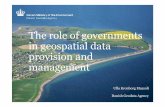 The role of governments in geospatial data provision and
