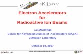 Electron Accelerators for Radioactive Ion Beams