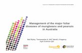 Management of the major foliar diseases of mungbeans and peanuts