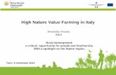 High Nature Value Farming in Italy