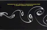 Hydrodynamics and turbulence in classical and quantum fluids V. Quantum turbulence experiments