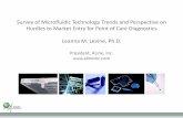 Survey of Microfluidic Technology Trends and Perspective on Hurdles to Market Entry for Point of