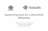Supporting tools for a diversified Wikipedia - Wikimedia