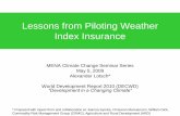 Insurance and Climate Change Lessons from piloting index insurance