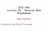 ECE 340 Lecture 26 : Reverse Bias Breakdown