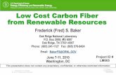 Low Cost Carbon Fiber from Renewable Resources
