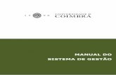 Manual do Sistema de Gestão - Universidade de Coimbra