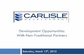 Development Opportunities With Non-Traditional Partners