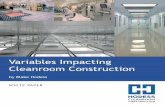 Variables Impacting Cleanroom Construction