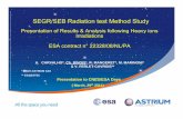 SEGR/SEB Radiation test Method Study