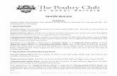 SHOW RULES - Poultry Club of Great Britain