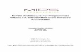 MIPS32 Architecture Volume I: Introduction to the MIPS32