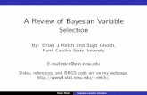 A Review of Bayesian Variable Selection - NCSU Statistics