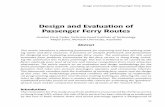 Design and Evaluation of Passenger Ferry Routes
