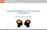Semantic Metadataâ€™s Two Types of Vocabularies