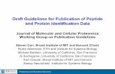 Draft Guidelines for Publication of Peptide and Protein
